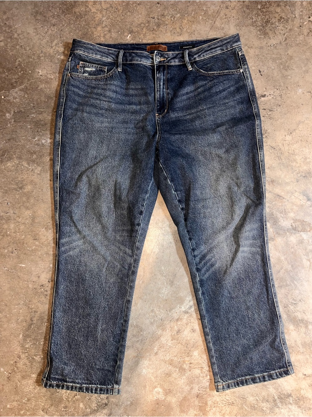 Judy Blue Plus Size 22W Straight Fit Jeans – Medium Wash Stretch Denim